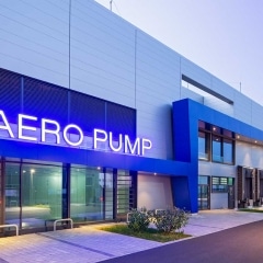 Gebäude, Abendstimmung, Aussenansicht, Aero Pump